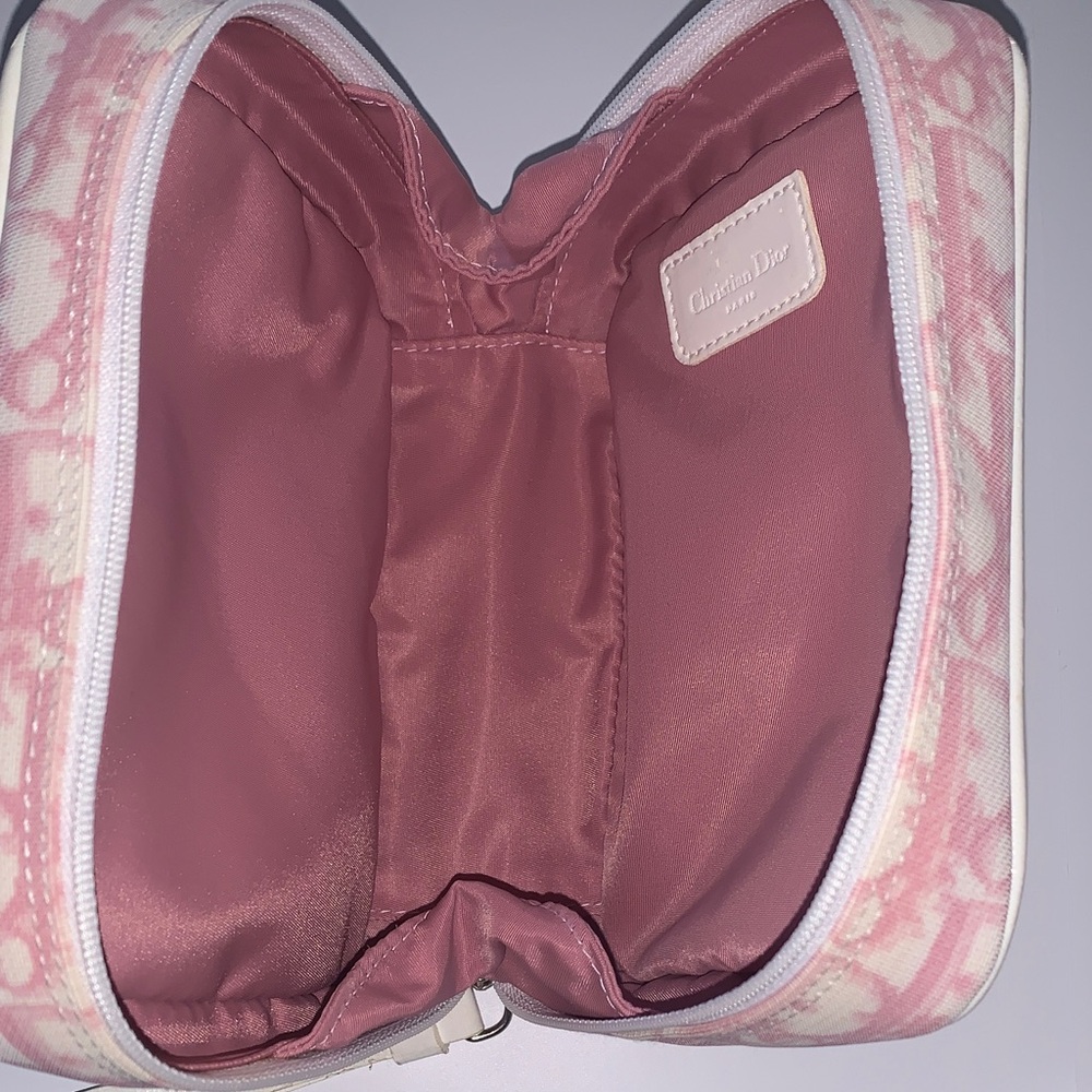 Christian Dior Trotter Pink and White Cosmetic Pouchette - Picture 2 of 6